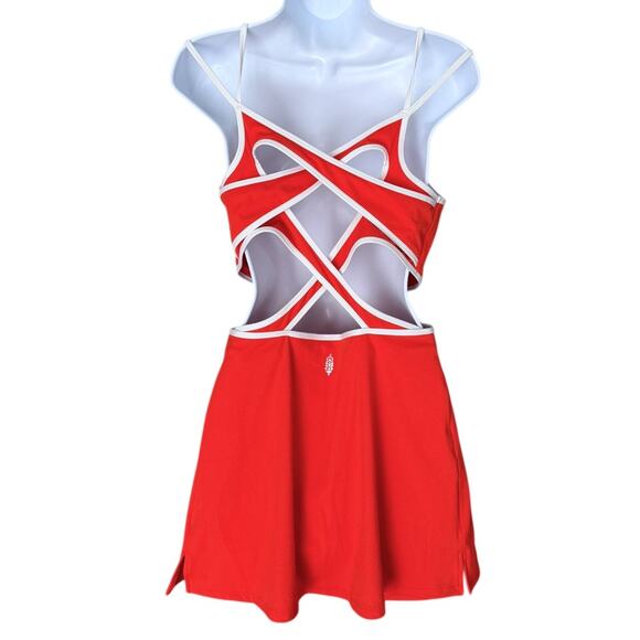 Free People Movement One More Serve Skortsie Women’s M Cayenne UV Protection NEW - Picture 4 of 8